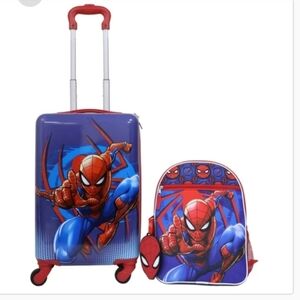 Kids Licensed Carry-on & Backpack Luggage Set, new, Spiderman